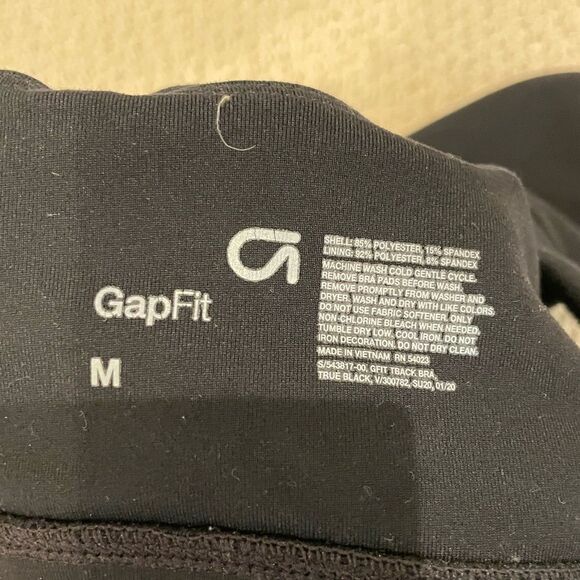 EUC GapFit Black Sports Bra Sz. M - Picture 4 of 4